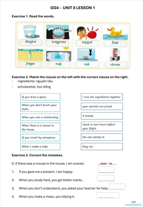GG4 - Unit 8 Lesson 1-2. Interactive worksheet | TopWorksheets