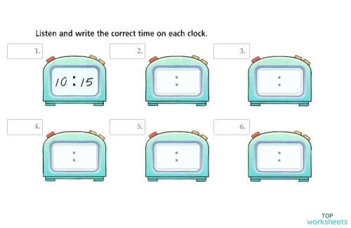 learn to listen time. Interactive worksheet | TopWorksheets