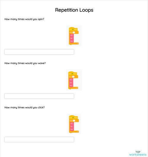 Programming: interactive worksheets and online exercises | TopWorksheets