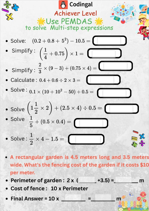 PEMDAS: interactive worksheets and online exercises | TopWorksheets