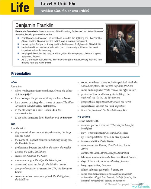 Neo Cursos Life 5 Unit 10a. Interactive worksheet | TopWorksheets
