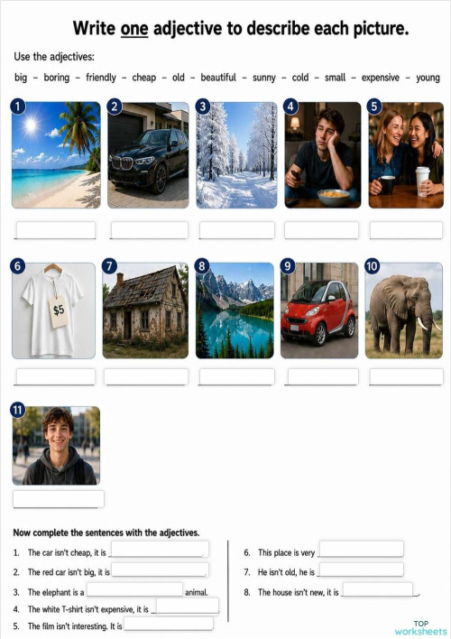 ADJECTIVE ORDER : OSASCOMP. Interactive worksheet | TopWorksheets