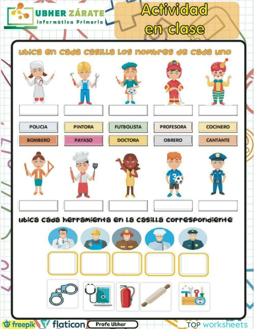 Oficios Ficha Interactiva Topworksheets