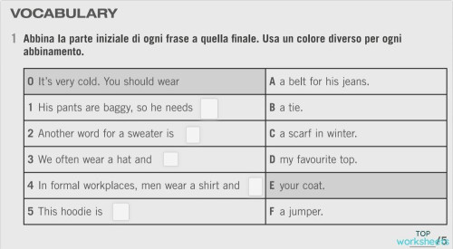 1TA TEST UNIT 5 C. Interactive worksheet | TopWorksheets