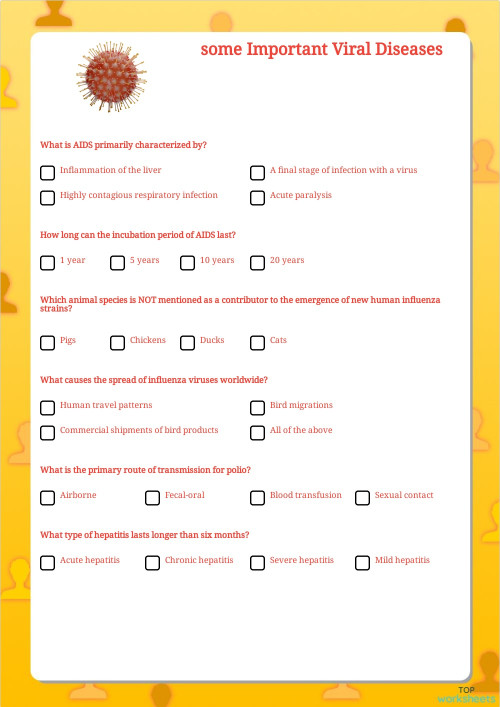 some-important-viral-diseases-interactive-worksheet-topworksheets