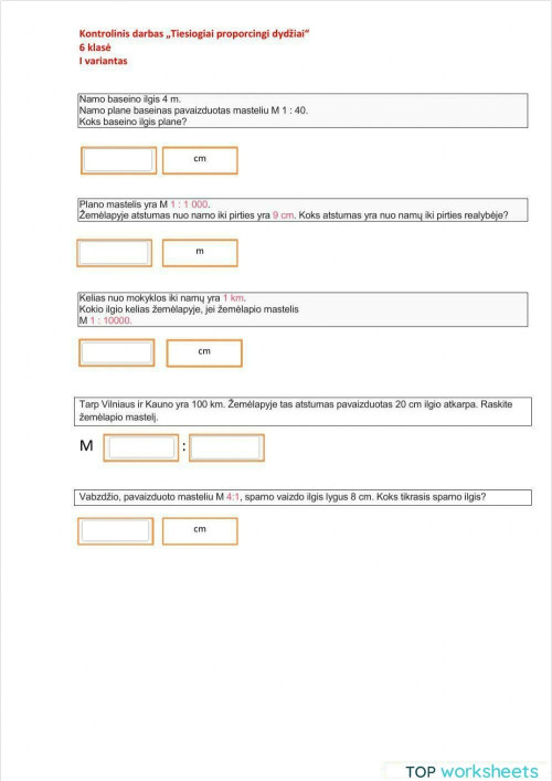 Matematika: interactive worksheets and online exercises | TopWorksheets