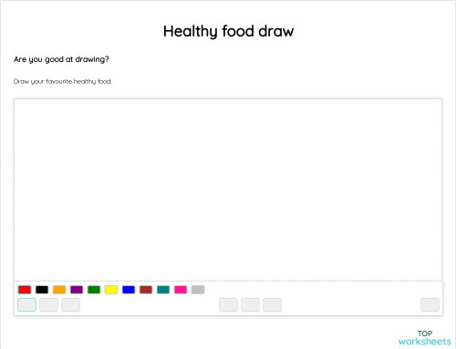 Healthy food draw. Interactive worksheet | TopWorksheets