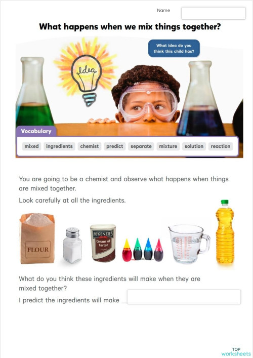 PreLab Experiment 5 Chemical Equilibrium. Interactive worksheet