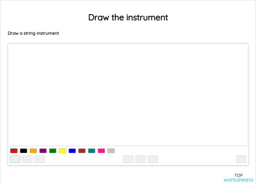 Draw the instrument. Interactive worksheet | TopWorksheets