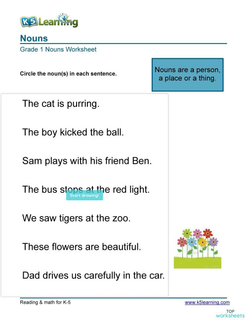 noun worksheet interactive worksheet topworksheets