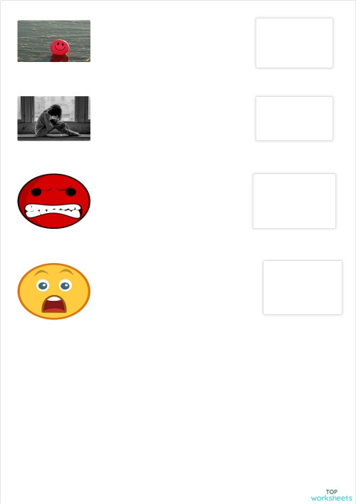 MATCH FEELINGS WITH THE WORD. Interactive worksheet | TopWorksheets