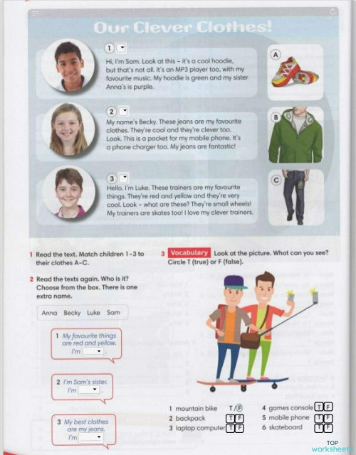 Go Getter1 p20. Interactive worksheet | TopWorksheets