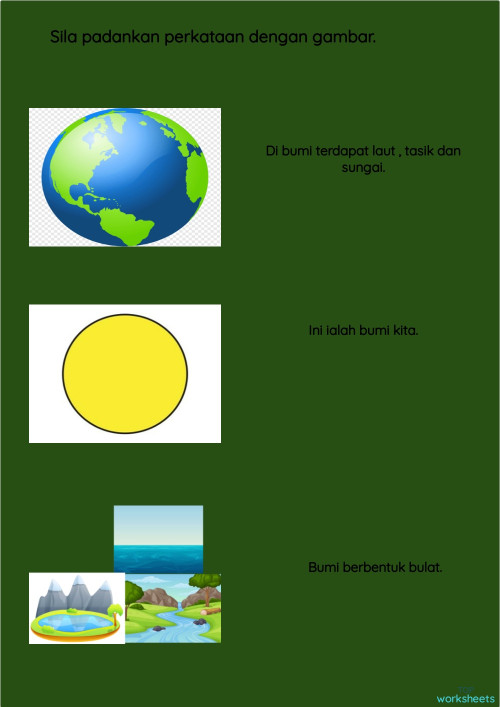 L1-bumi kita. Interactive worksheet | TopWorksheets