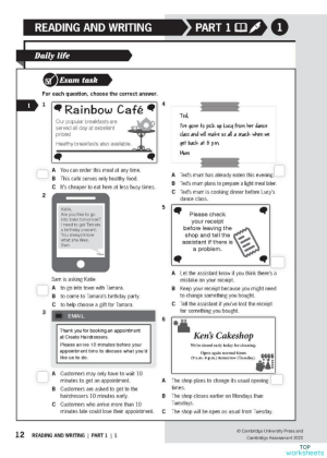 Reading comprehension: interactive worksheets and online exercises