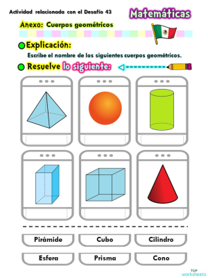 Cuerpos geométricos: fichas interactivas y ejercicios online
