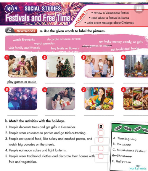 unit 4 Social Studies english 6. Interactive worksheet TopWorksheets