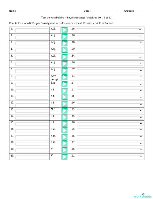 Roman_LPS_10-11-12. Fiche interactive | TopWorksheets