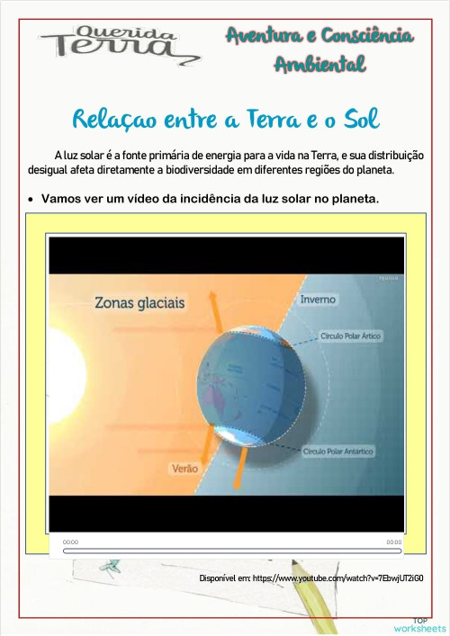 Querida Terra-Atividade 2 - Incidência solar. Ficha interativa ...