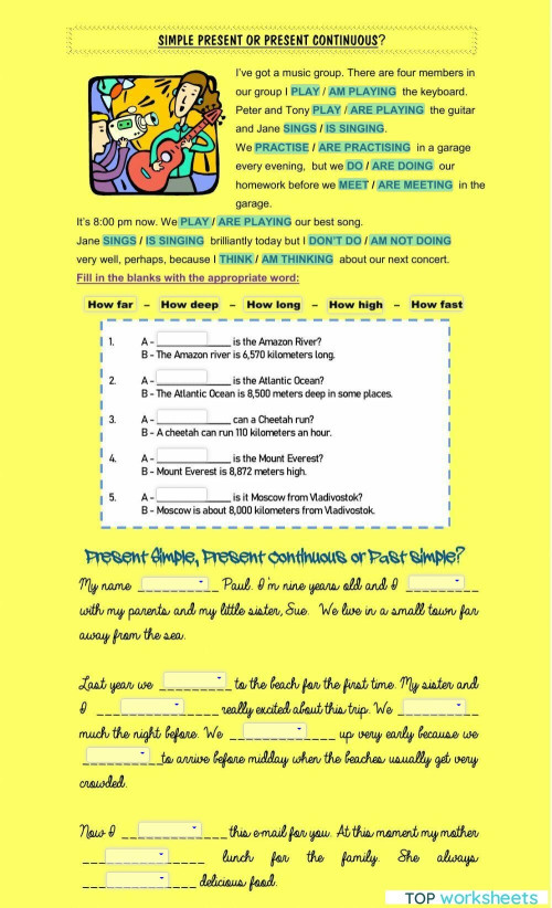Grammar Practice A1 Interactive Worksheet Topworksheets