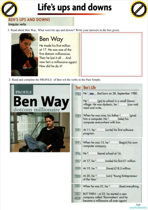 English Test A2 Course Interactive Worksheet Topworksheets