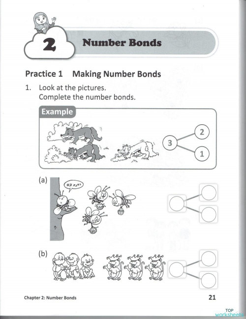 Chapter 2 Making Number Bonds Practice 1 2 Interactive Worksheet