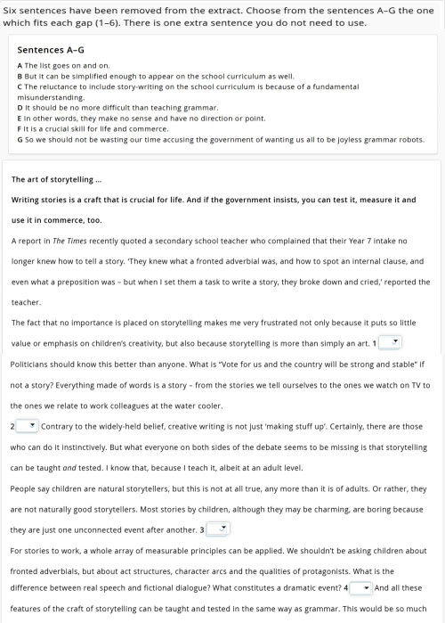 Exam B2 Reading Gapped text. Interactive worksheet | TopWorksheets