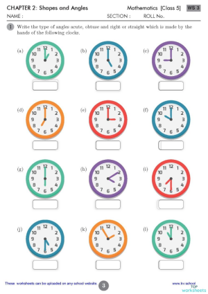 TYPE OF ANGLE. Interactive worksheet | TopWorksheets