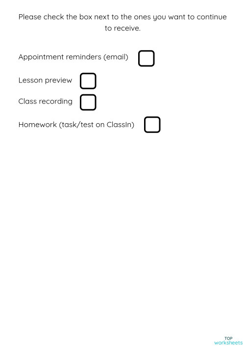 Parent Survey. Interactive worksheet | TopWorksheets