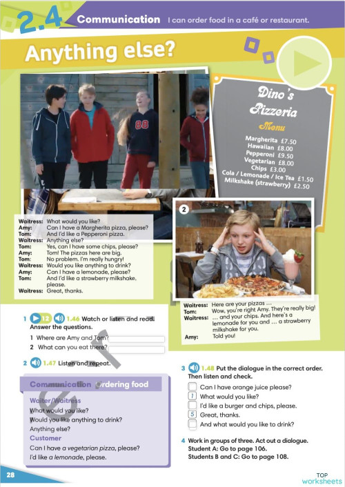 Module 2 A2 Speaking. Interactive worksheet | TopWorksheets