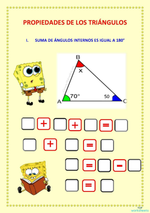 PROPIEDADES DE LOS TRIÁNGULOS. Ficha interactiva | TopWorksheets