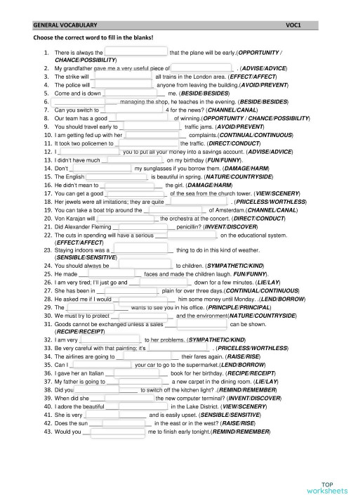 vocabulary for essays c1