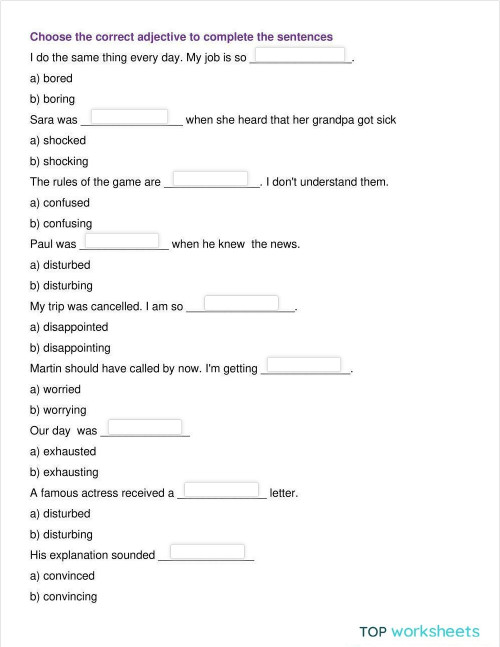 Examen will. Interactive worksheet | TopWorksheets