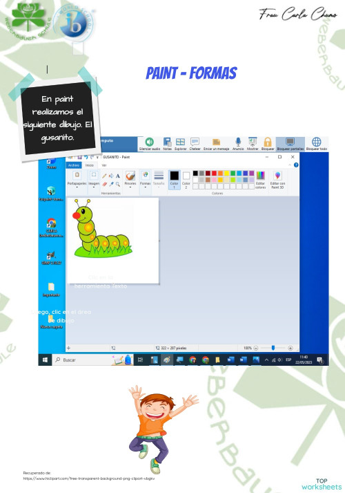 Herramientas de Paint. Ficha interactiva | TopWorksheets