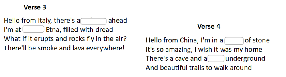 Complete the song PP6 04.03.2023. Interactive worksheet | TopWorksheets