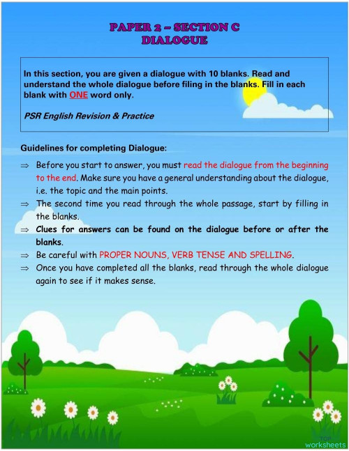 Dialogue Exercise Interactive Worksheet Topworksheets Dialogue Exercise Interactive Worksheet Topworksheets