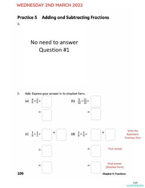 ADD LIKE FRACTIONS Interactive worksheet TopWorksheets ADD LIKE FRACTIONS Interactive worksheet TopWorksheets