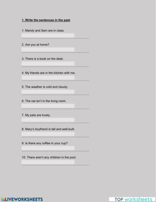 was were. Interactive worksheet | TopWorksheets