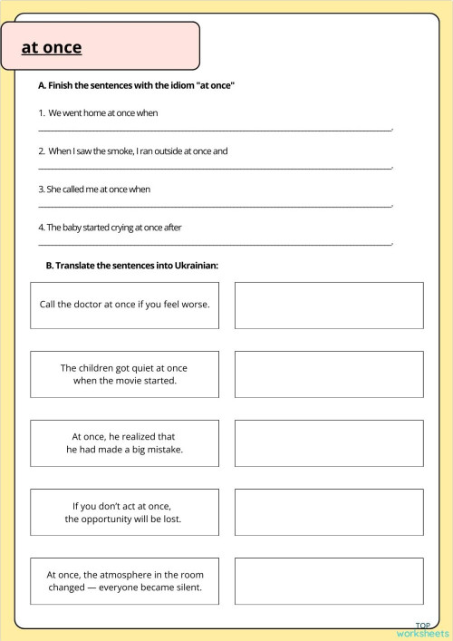3.4 at once. Interactive worksheet | TopWorksheets