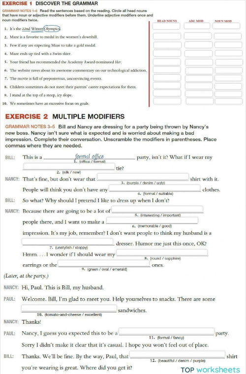 AG2 unit 13 ex 1 and 2. Interactive worksheet | TopWorksheets