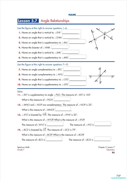 Lesson 5.1 Scale Drawings2. Interactive worksheet TopWorksheets