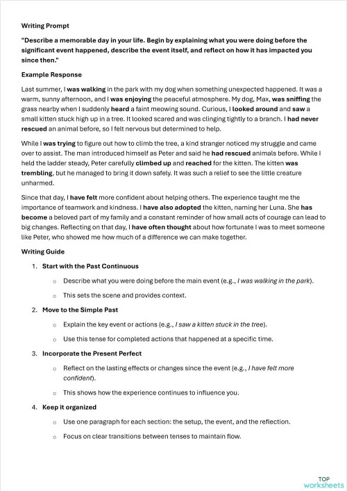 Day 9 Past Forms WRITING. Interactive worksheet | TopWorksheets