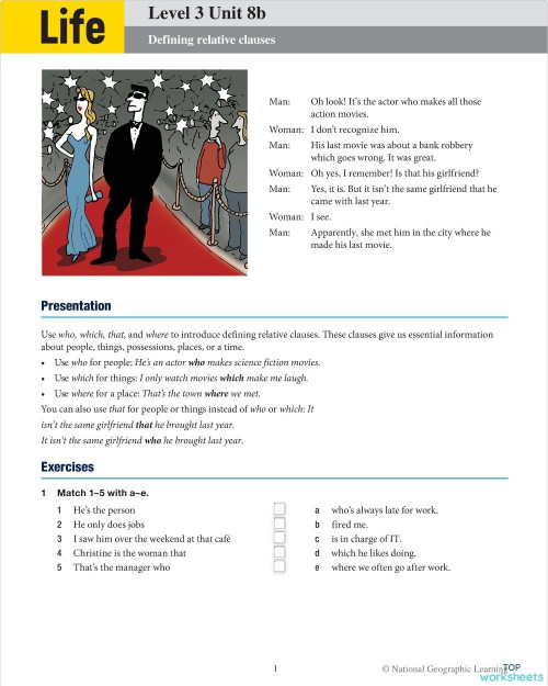 Neo Cursos Life 3 Unit 8b. Interactive worksheet | TopWorksheets