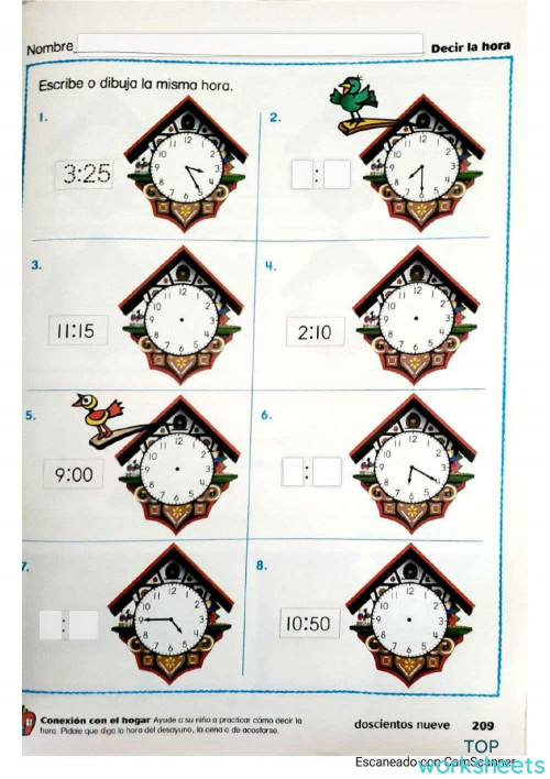 Ejercicios Prácticos Sobre Horas Ficha Interactiva Topworksheets