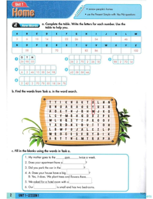 Unit 1 - Lesson 1 Workbook. Bài tập tương tác | TopWorksheets