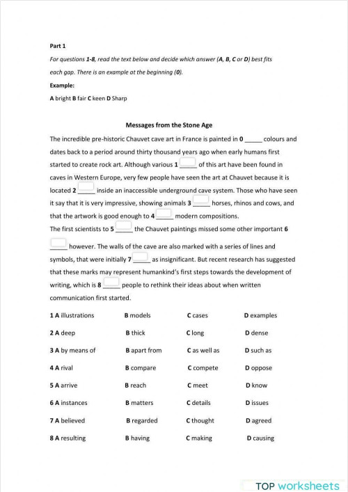 Fce - use of english. Interactive worksheet | TopWorksheets