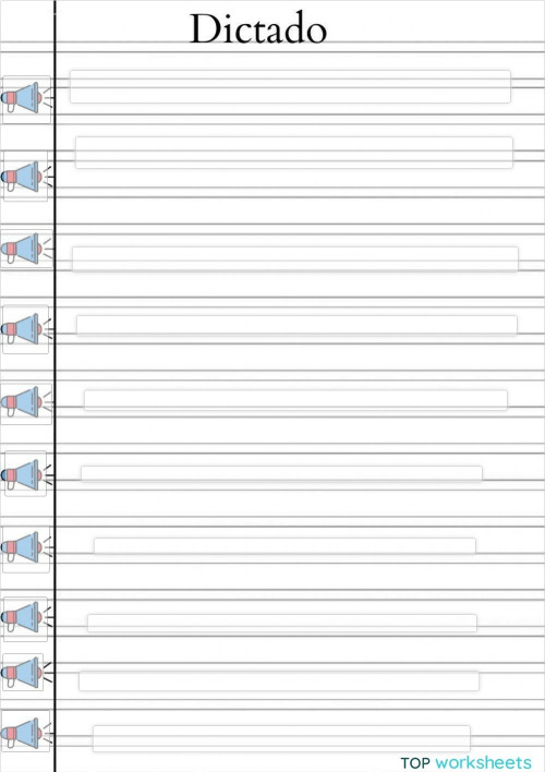 Dictado de frases. Ficha interactiva | TopWorksheets