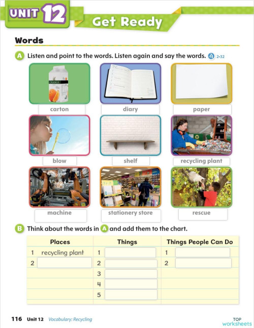 OD2 12 SB 116 117 Words. Interactive worksheet | TopWorksheets