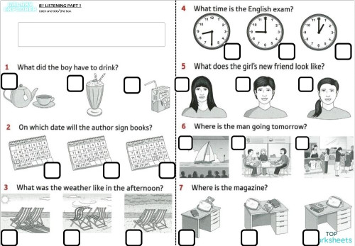 Listening practice 1.6. Interactive worksheet | TopWorksheets