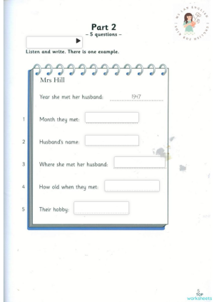 FLYERS 2 PART 2 LISTENING. Interactive worksheet | TopWorksheets