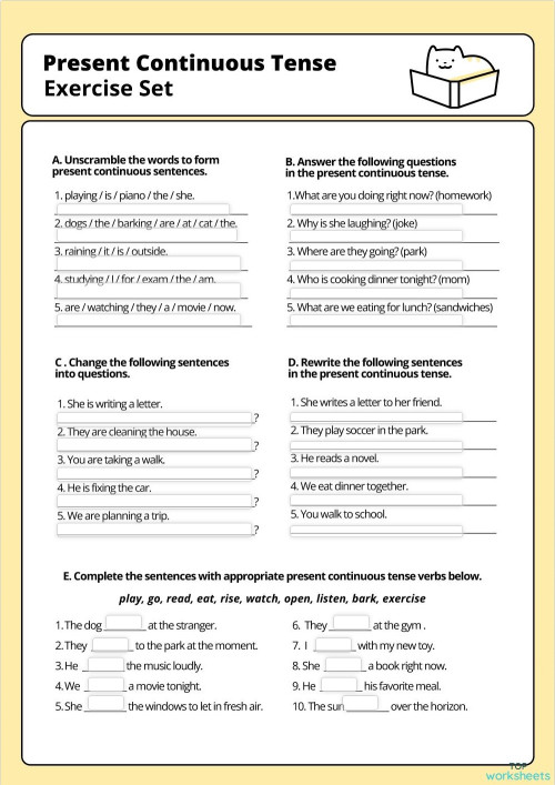 PRESENT CONTINUOUS BY NEO. Interactive worksheet | TopWorksheets